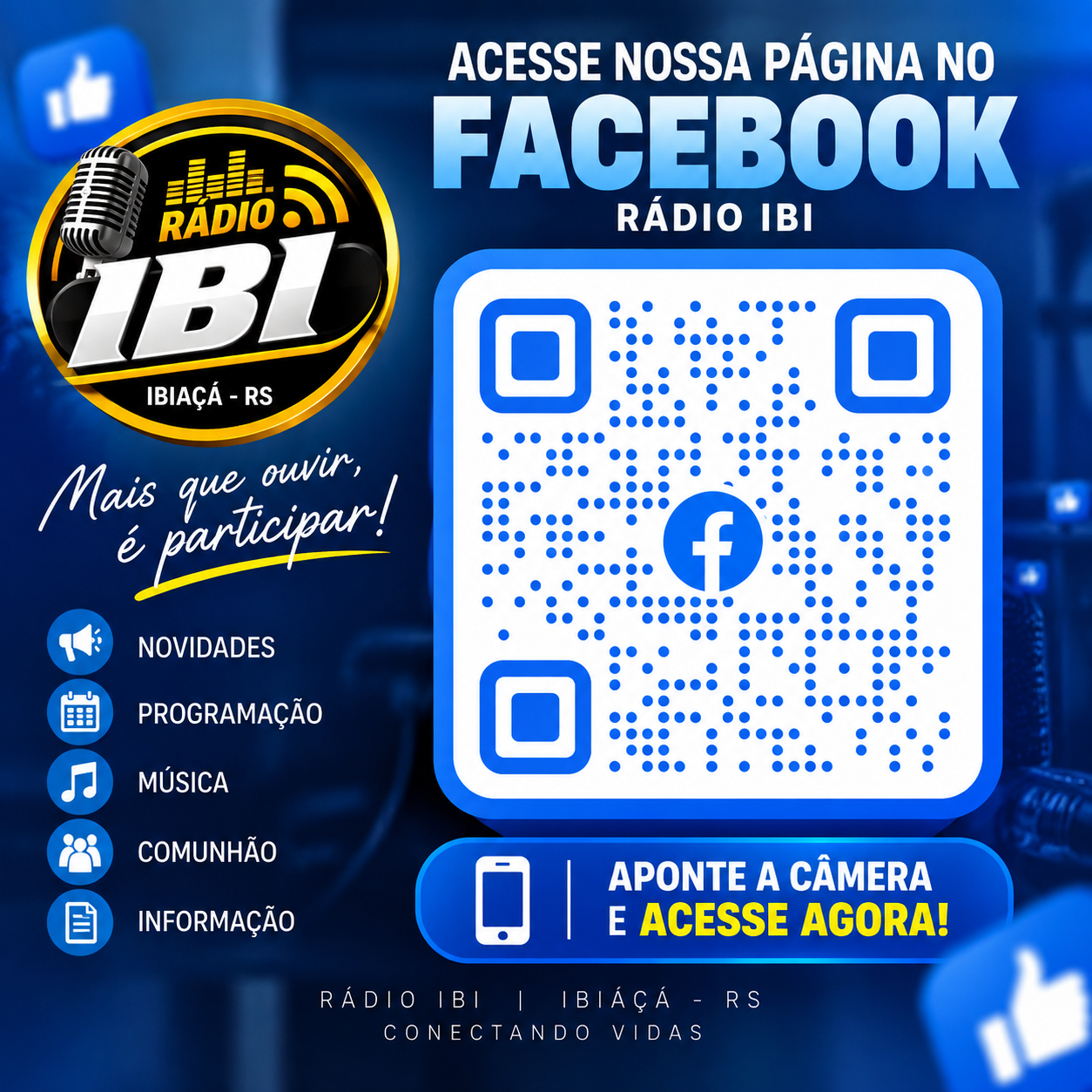 Acesse nosso faceboock